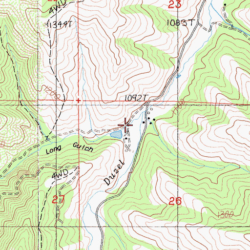 Topographic Map of Long Gulch, CA