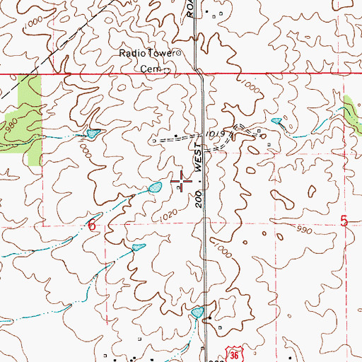 Topographic Map of Windridge Jersey Farm, IN