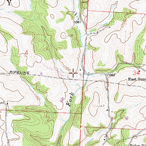 Topographic Map of Buckeye Grove Farm, OH