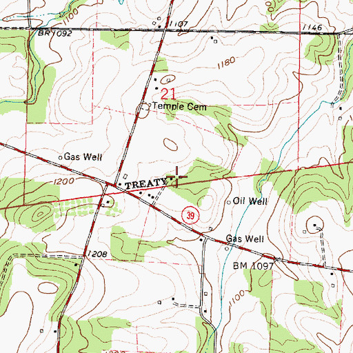 Topographic Map of Dar-Re Farm, OH