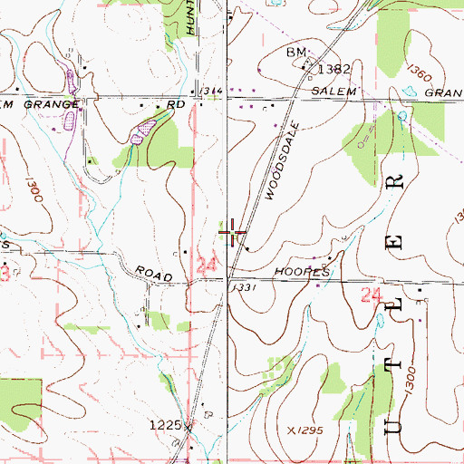 Topographic Map of Herron Jersey Farm, OH