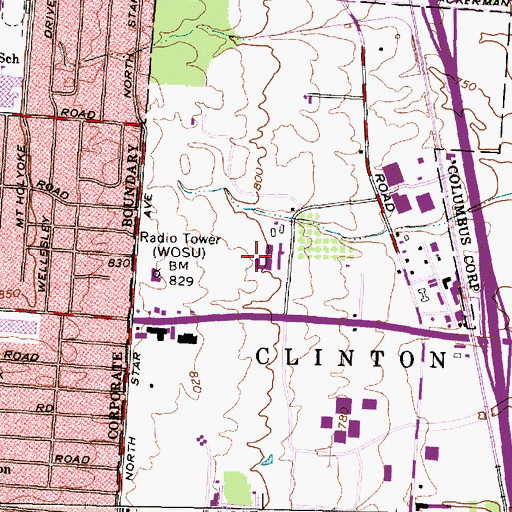 Topographic Map of The Ohio State University Dairy, OH