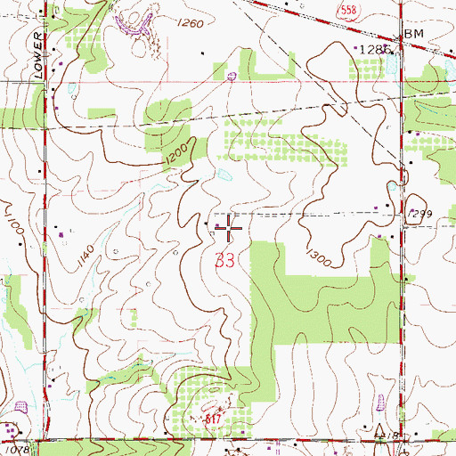 Topographic Map of Unkefer Dairy Farn, OH