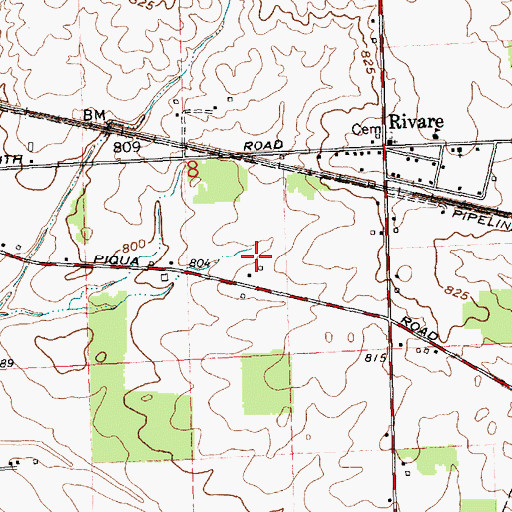 Topographic Map of Sprunger Farm, IN