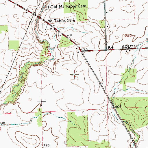 Topographic Map of Workinger Farms, IN