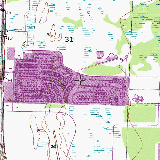 Topographic Map of Cabana Colony Census Designated Place, FL