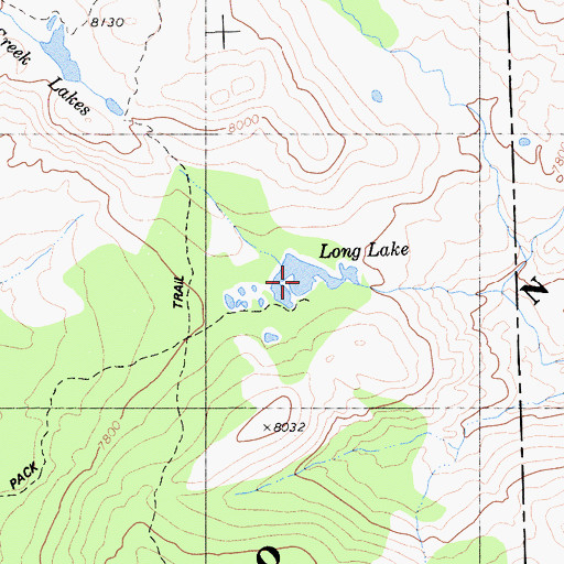 Topographic Map of Long Lake, CA