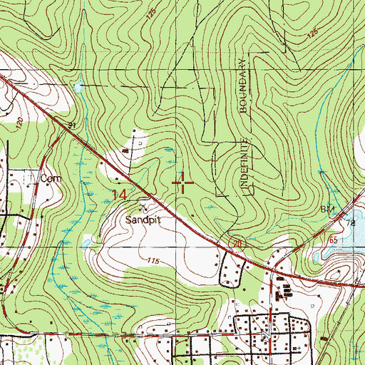 Topographic Map of Hosford Census Designated Place, FL