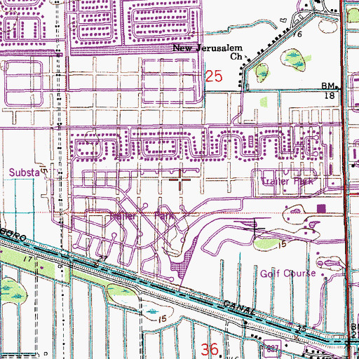 Topographic Map of Watergate Census Designated Place, FL