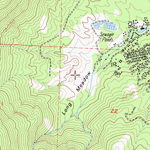 Topographic Map of Long Meadow, CA