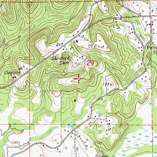 Topographic Map of Boykin Census Designated Place, AL