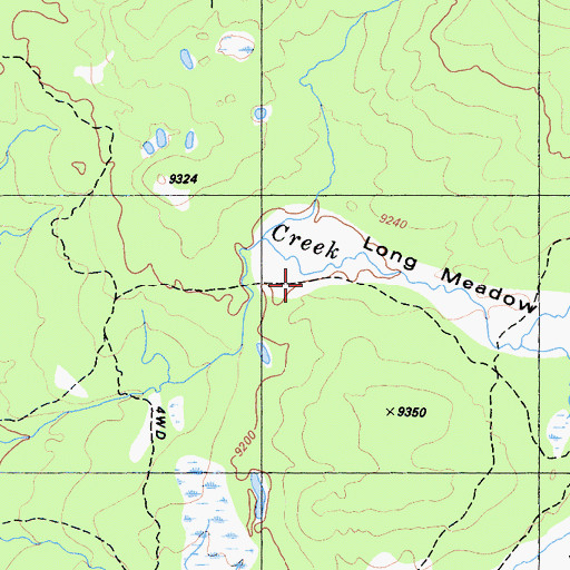 Topographic Map of Long Meadow, CA