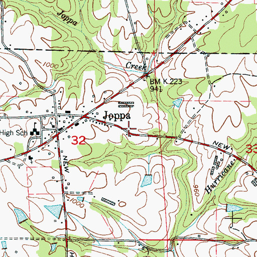 Topographic Map of Joppa Census Designated Place, AL