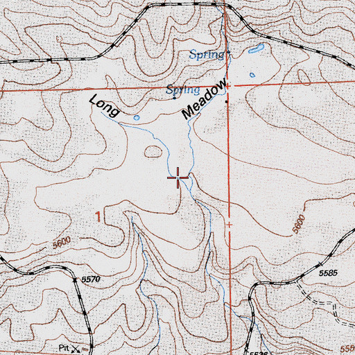 Topographic Map of Long Meadow, CA