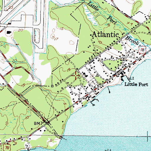 Topographic Map of Atlantic Census Designated Place, NC