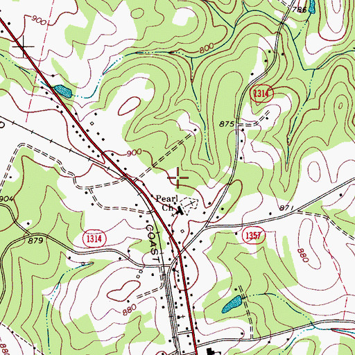 Topographic Map of Iron Station Census Designated Place, NC