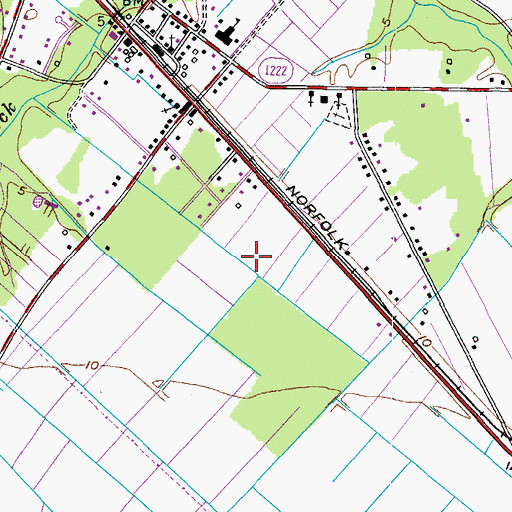 Topographic Map of Moyock Census Designated Place, NC