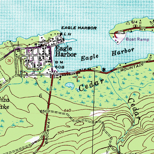 Topographic Map of Eagle Harbor Census Designated Place, MI