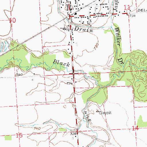 Topographic Map of Jasper Census Designated Place, MI