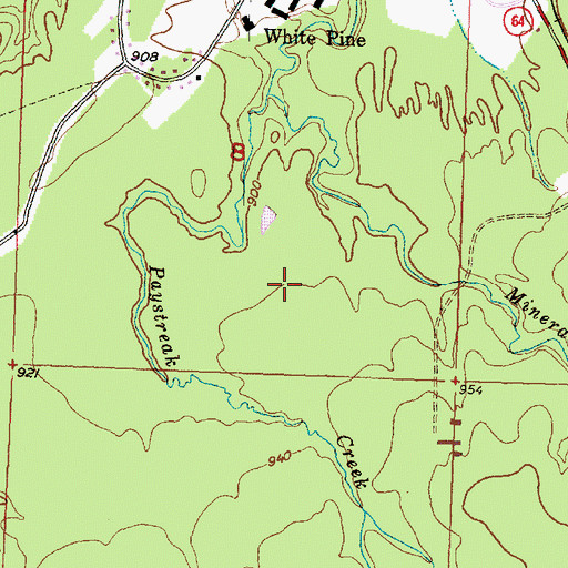 Topographic Map of White Pine Census Designated Place, MI