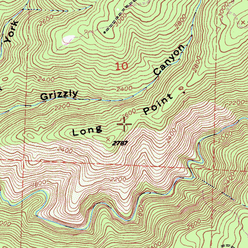 Topographic Map of Long Point, CA