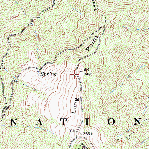 Topographic Map of Long Point, CA