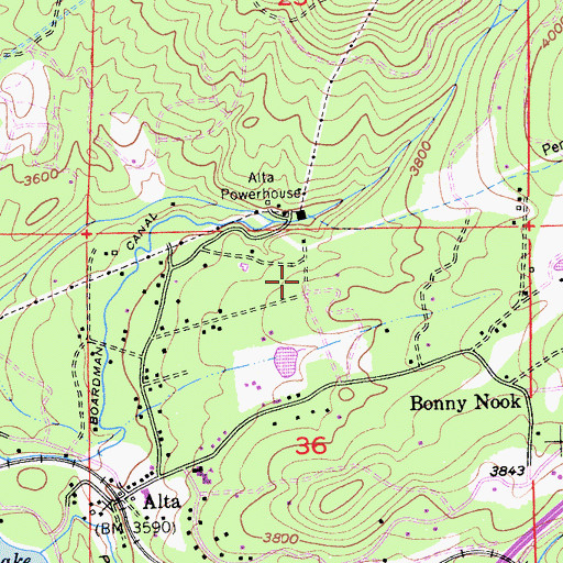 Topographic Map of Alta Census Designated Place, CA