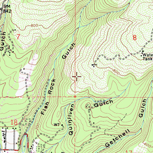 Topographic Map of Anchor Bay Census Designated Place, CA