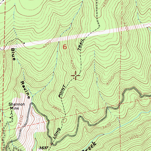 Topographic Map of Long Point Trail, CA