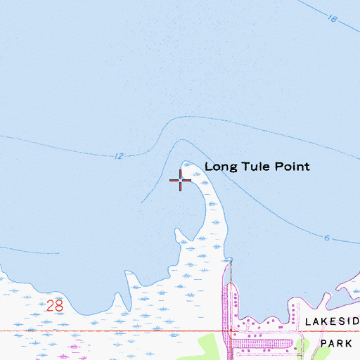 Topographic Map of Long Tule Point, CA