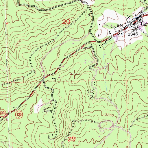Topographic Map of Groveland Census Designated Place, CA
