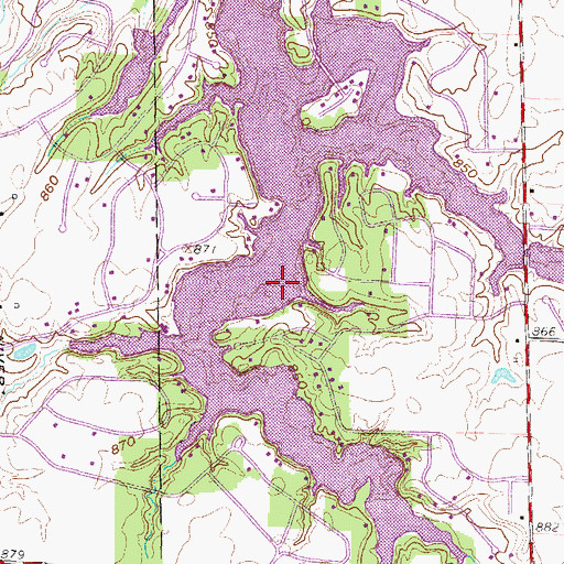 Topographic Map of Holiday Lakes Census Designated Place, OH