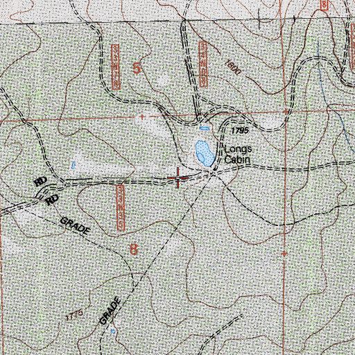 Topographic Map of Longs Cabin, CA