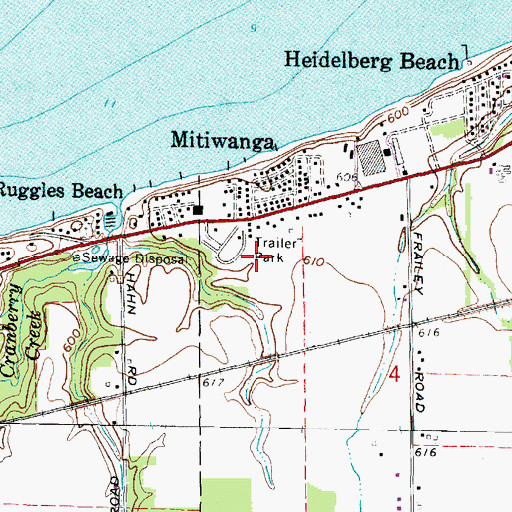 Topographic Map of Mitiwanga Census Designated Place, OH