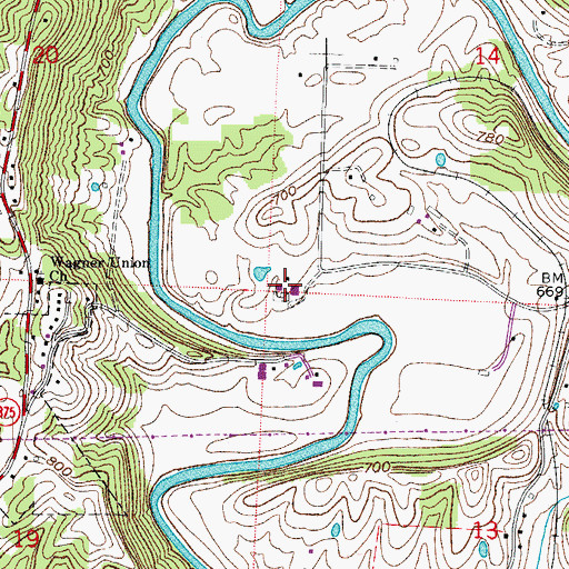 Topographic Map of Zimmerview Dairy Farm, OH
