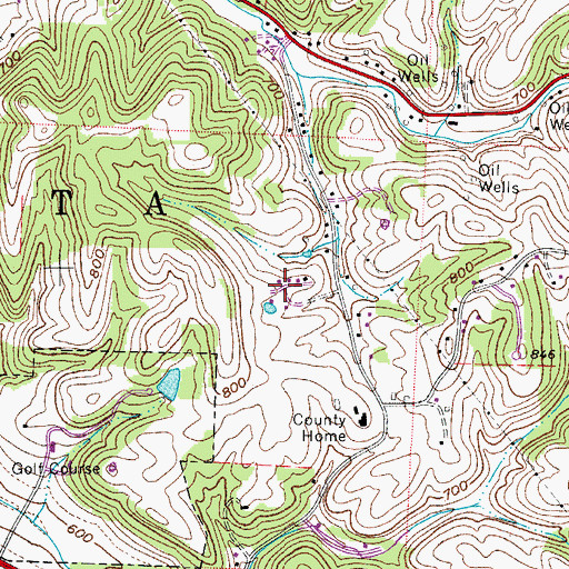 Topographic Map of Little Kingdom Valley Farms, OH