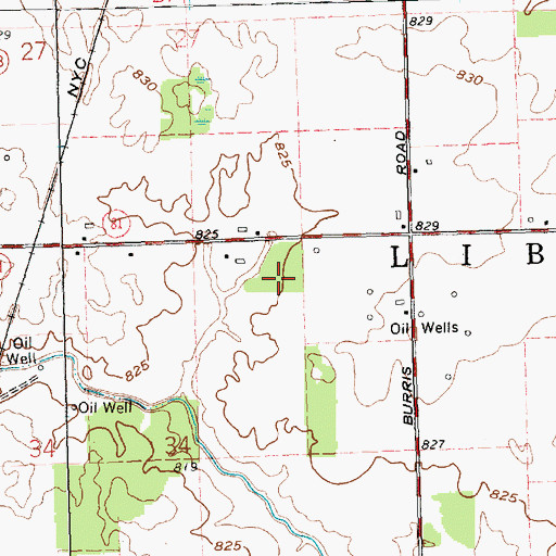 Topographic Map of Liberty Egg Farm, OH