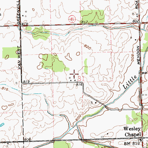 Topographic Map of Profit Farm, OH