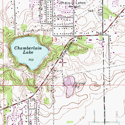 Topographic Map of Varga's Nursery, IN