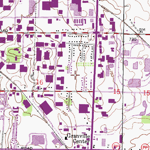 Topographic Map of Minors Garden Center, WI