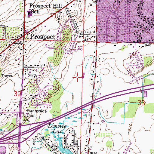 Topographic Map of Shady Acres Perennial Nursery, WI