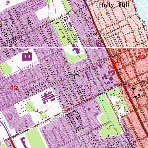 Topographic Map of Pentecostal Church of God, FL