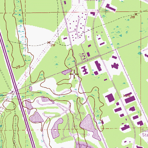 Topographic Map of Hope Lutheran Church, FL