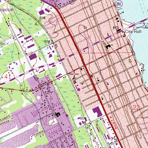 Topographic Map of Ormond Beach Water Tower, FL