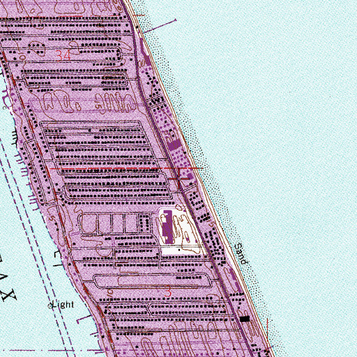 Topographic Map of Ormond by the Sea Contract Postal Unit, FL