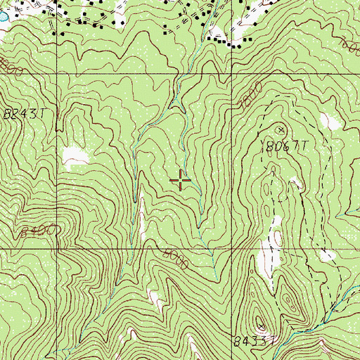 Topographic Map of Ute Park Census Designated Place, NM