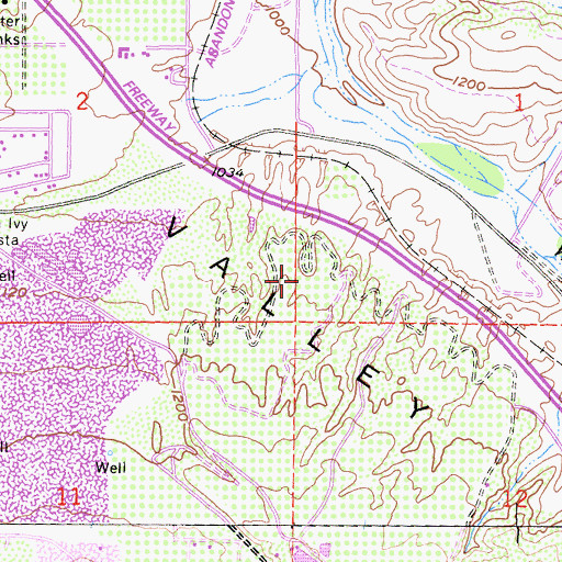 Topographic Map of Temescal Valley Census Designated Place, CA