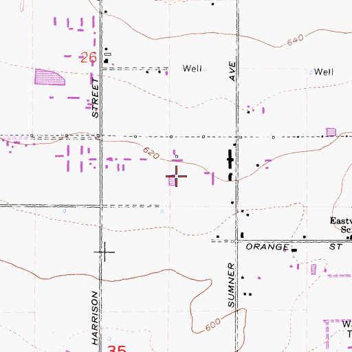 Topographic Map of Eastvale Census Designated Place, CA