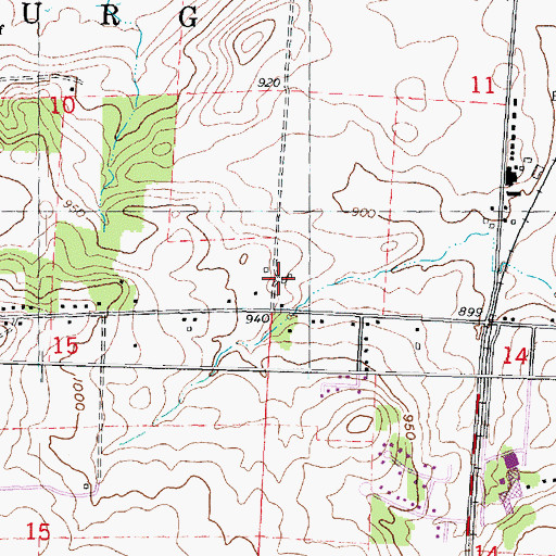 Topographic Map of Ganshert Nursery, WI