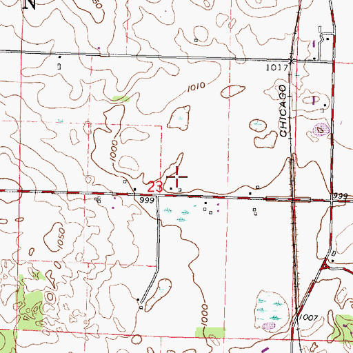 Topographic Map of Outhouse Farm, WI